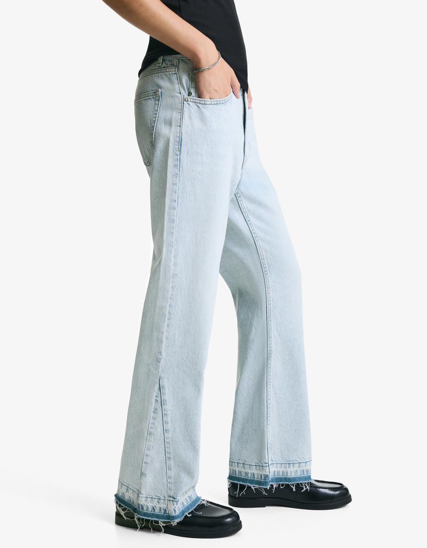 Jeans flare straight-Azul claro-2