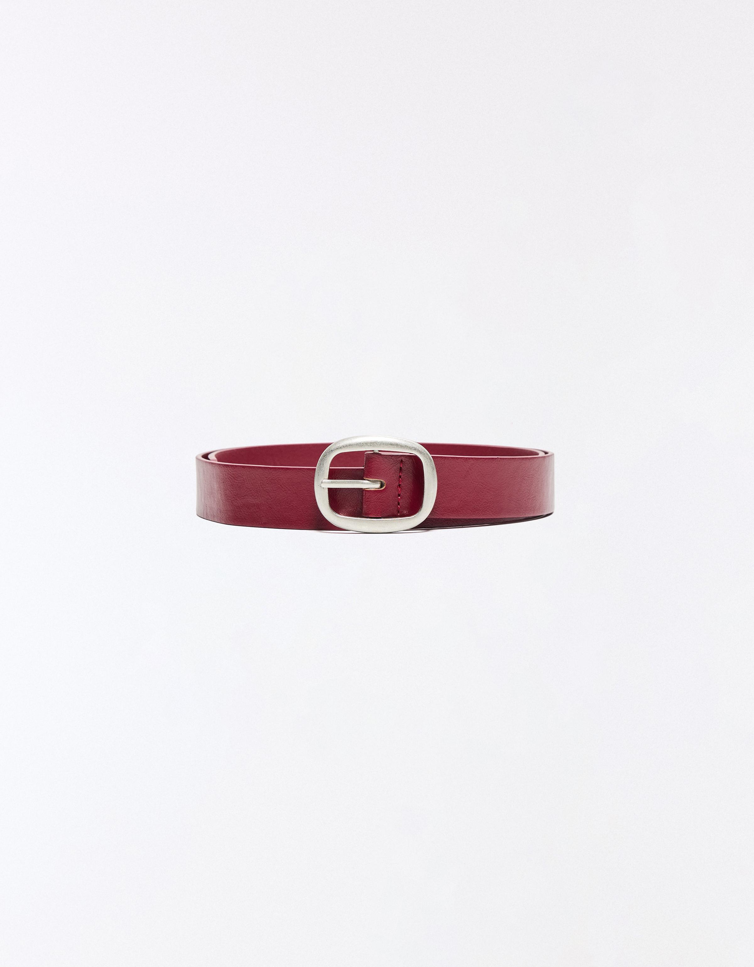 Buckle belt — Burgundy