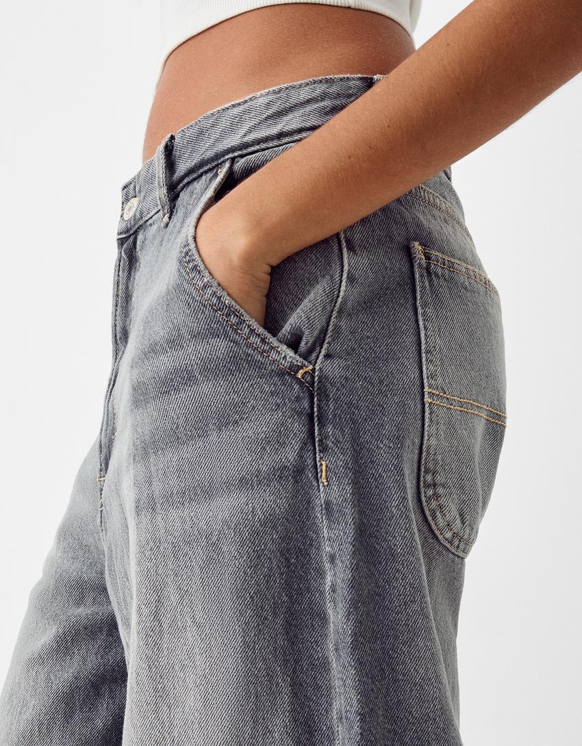 Jean skater fit effet délavé-Gris foncé-5