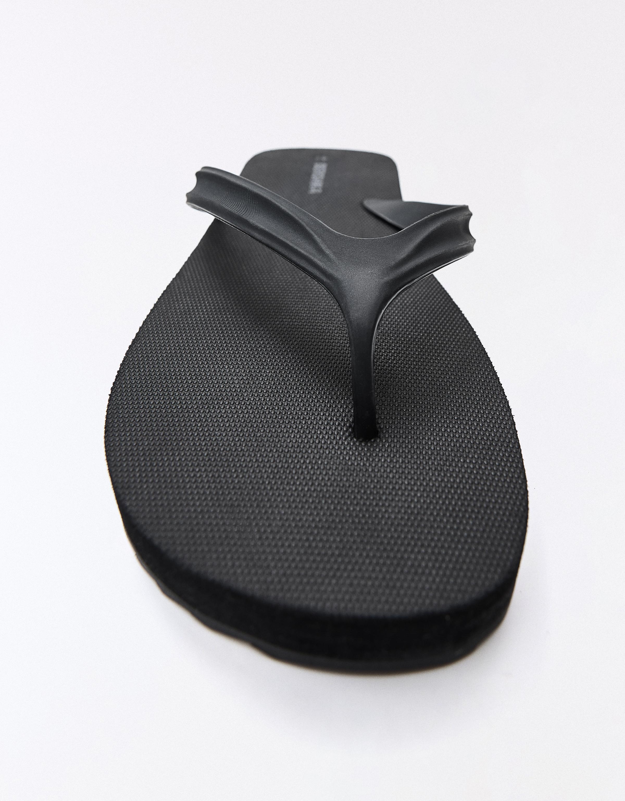 BASIC THONG SANDALS — BLACK