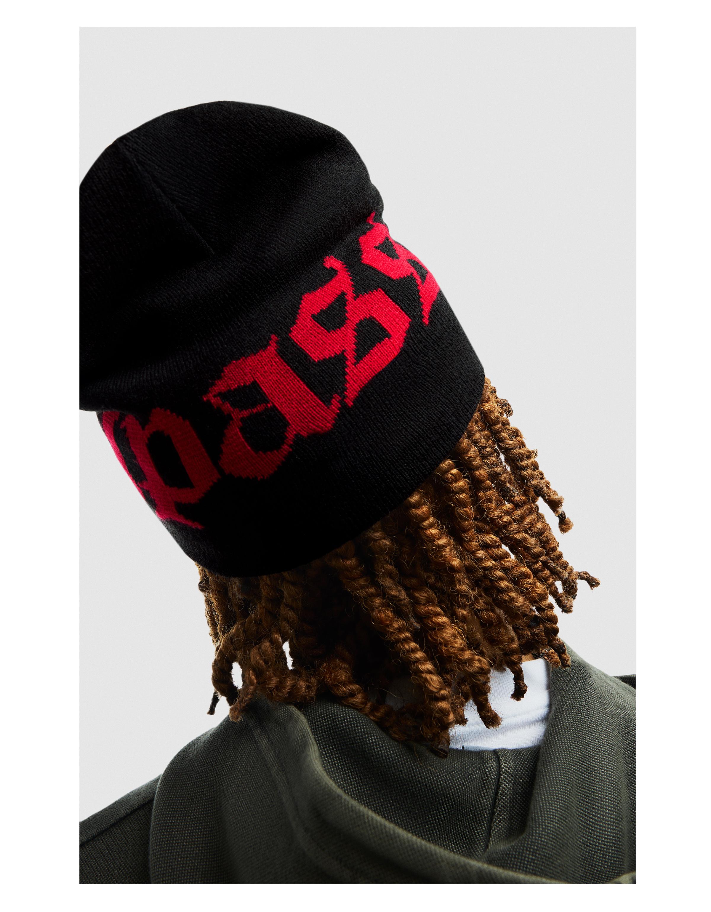 Print beanie — Black