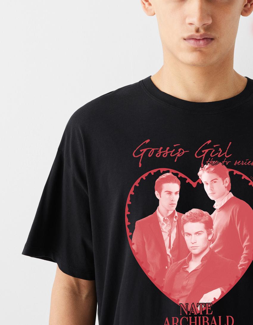 Gossip Girl short sleeve T-shirt-Black-6