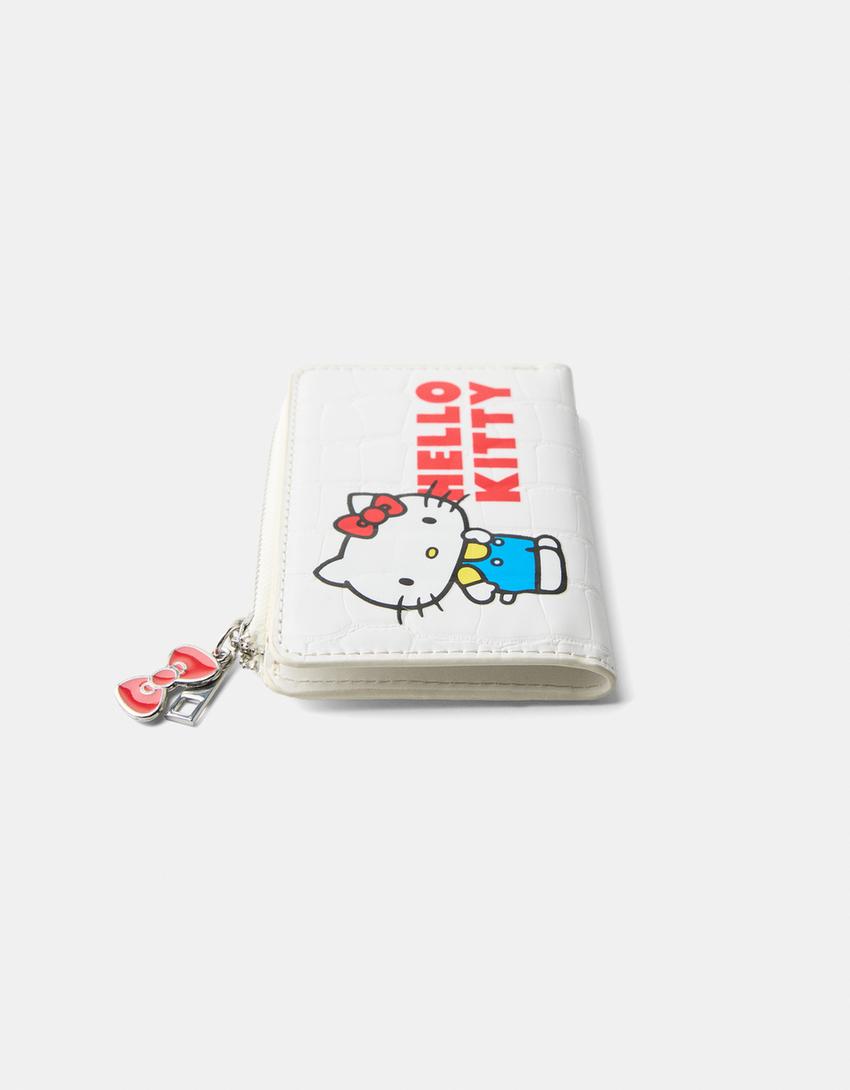 Porta-moedas Hello Kitty padrão-Branco-4