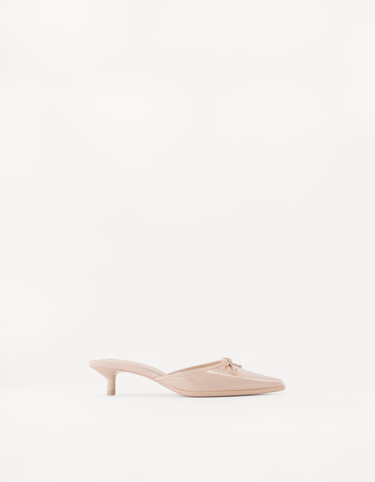 Bershka Zapato Tacón Kitten Destalonado Mujer 38 Rosa