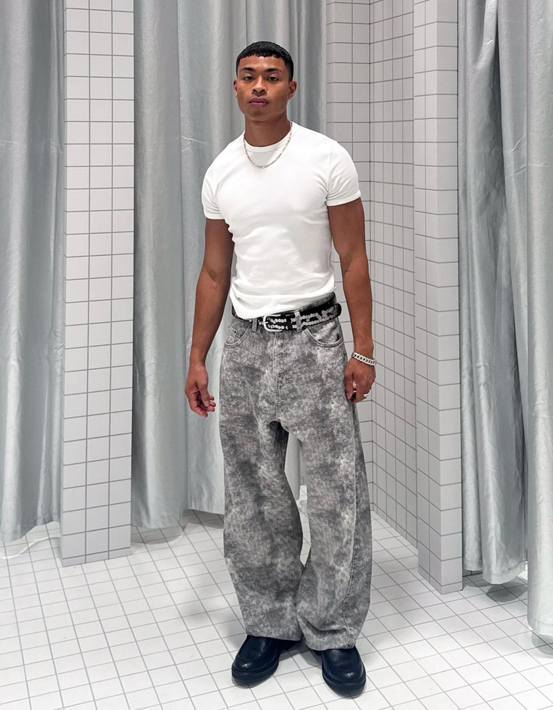 Super baggy printed trousers
