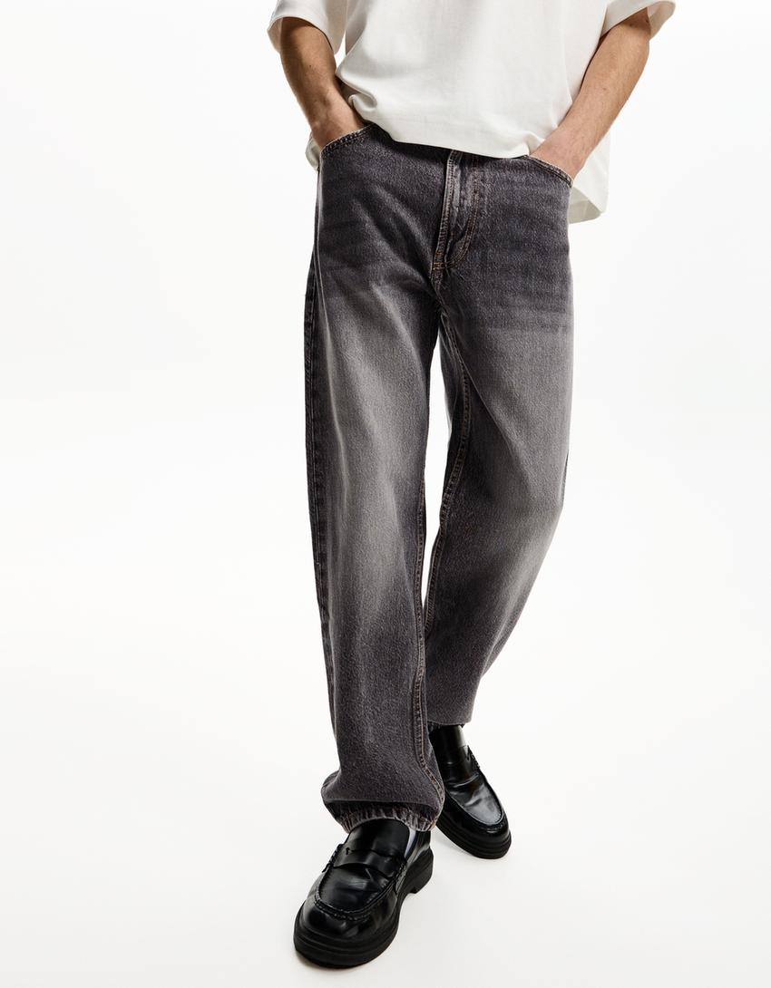 Straight fit ’90s jeans-Dark grey-1