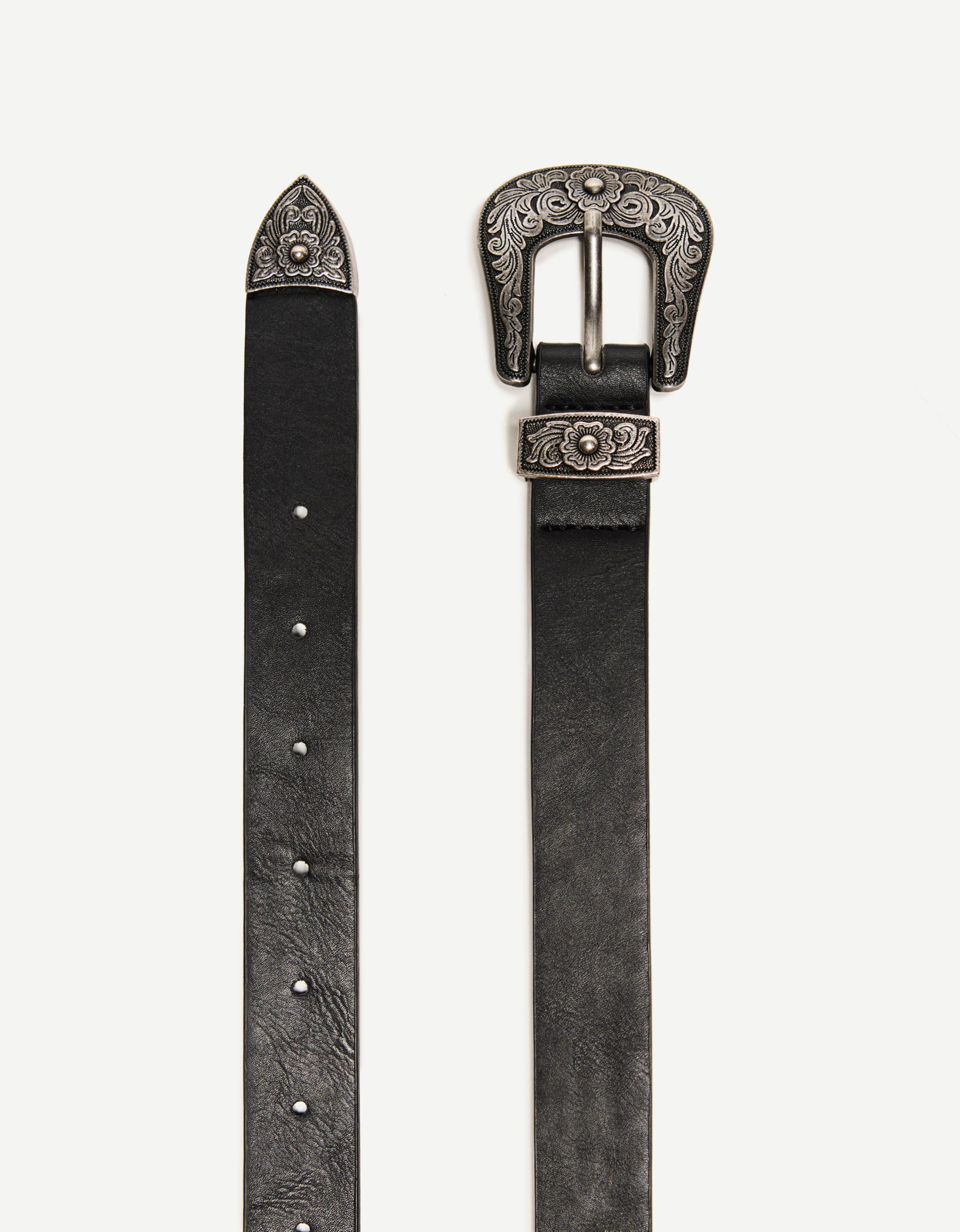 【BERSHKA】ANIMAL BUCKLED Belt ベルシュカ ベルト Bershka ANIMAL BUCKLED - Belt - mottled dark brown - Zalando