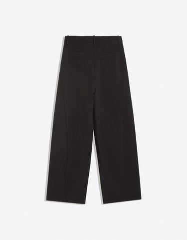Striped pleated trousers — Black 3