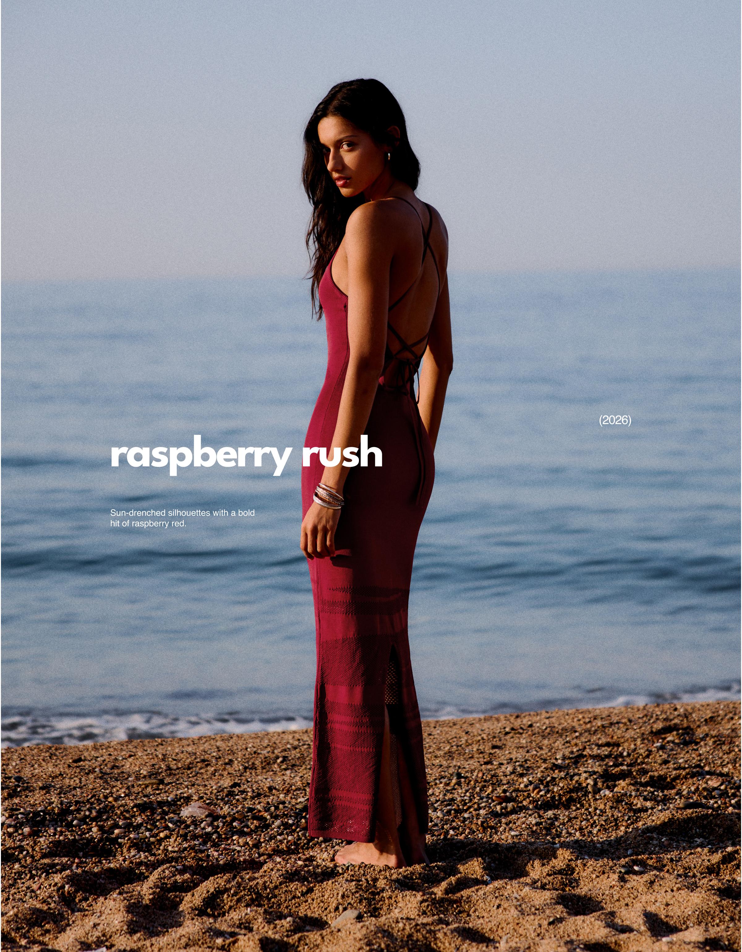 Open-back midi dress — Red