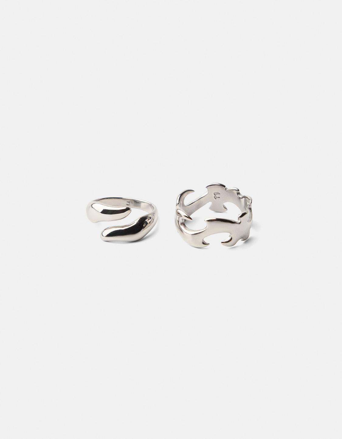 Pack 2 anelli in acciaio inox