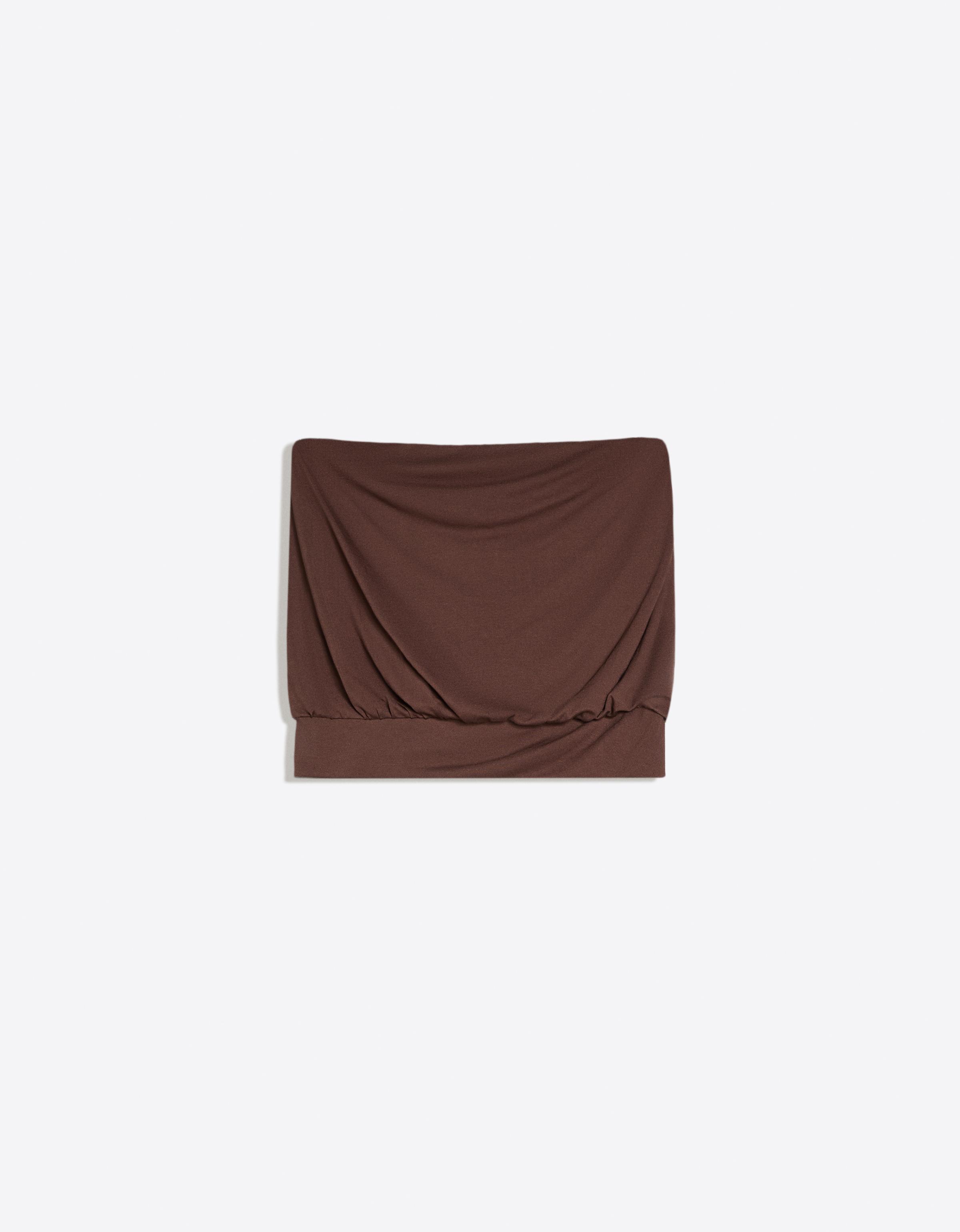 Kemerli bandeau top - Görsel 6