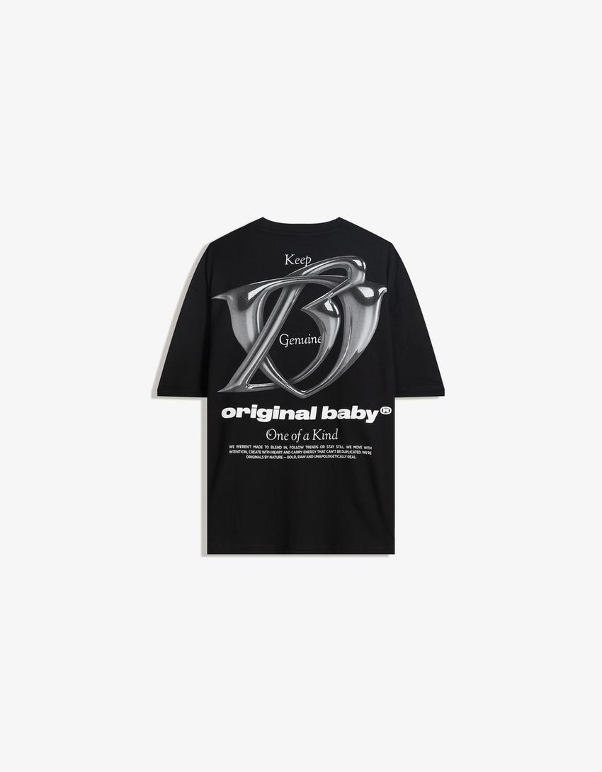 T-shirt à manches courtes-Noir