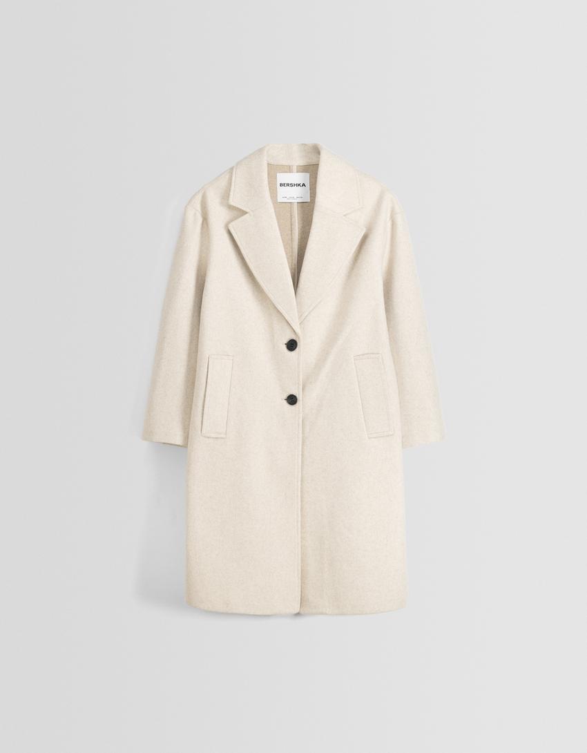 Manteau long soft-Sable-4