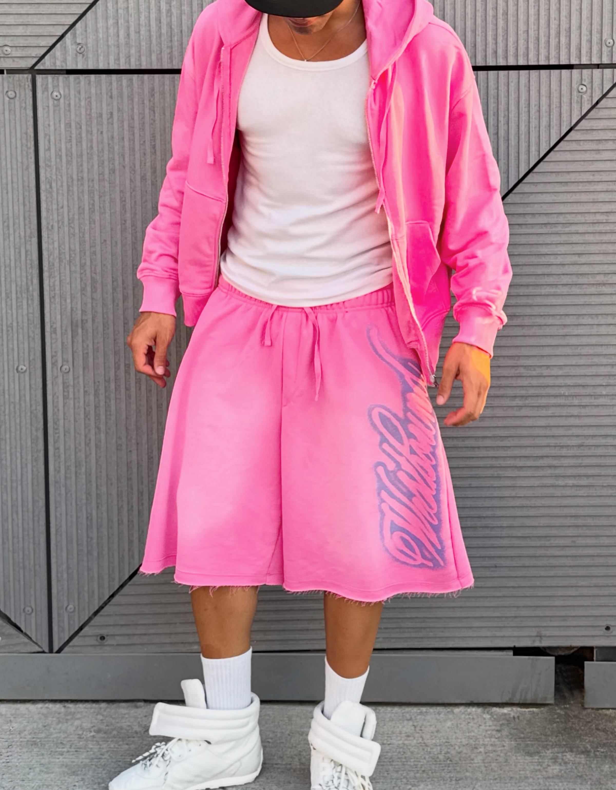 Jersey jort Bermuda shorts — Pink