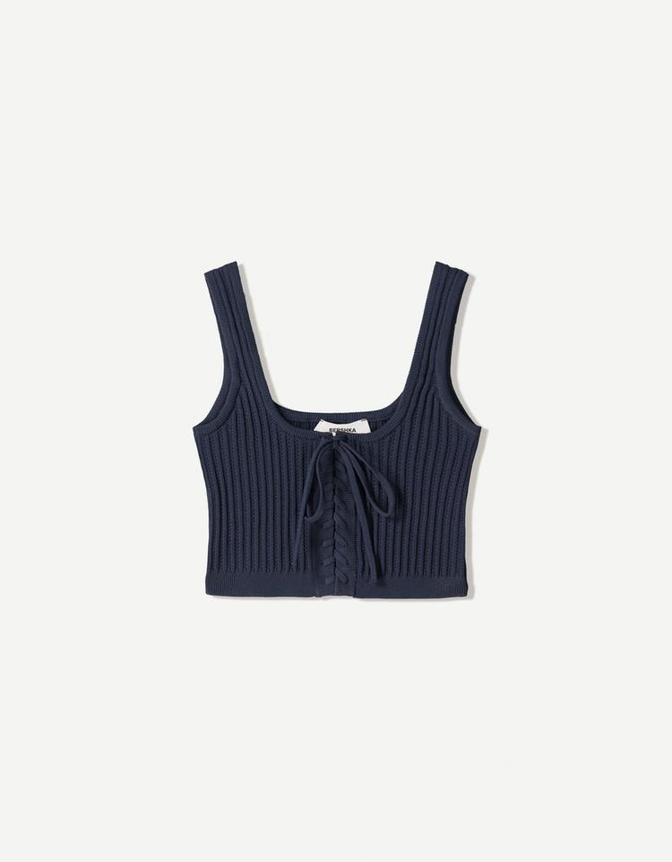 Strappy top with tie detail