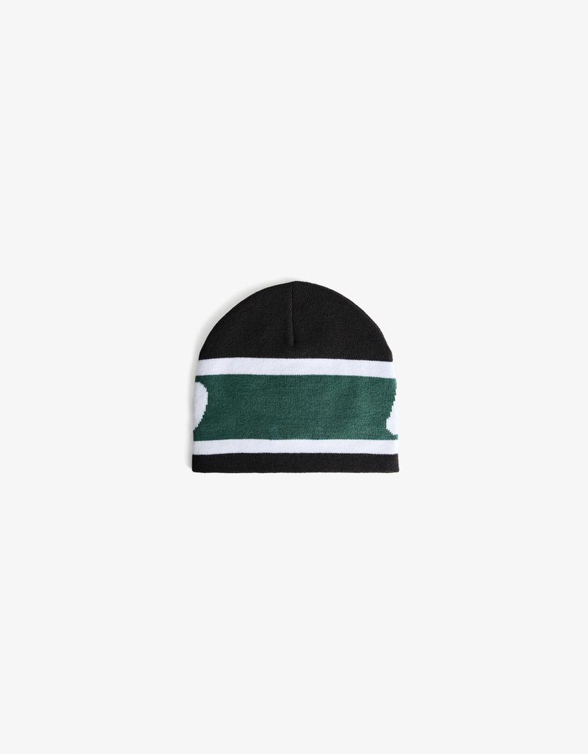Beanie sport print-Verde
