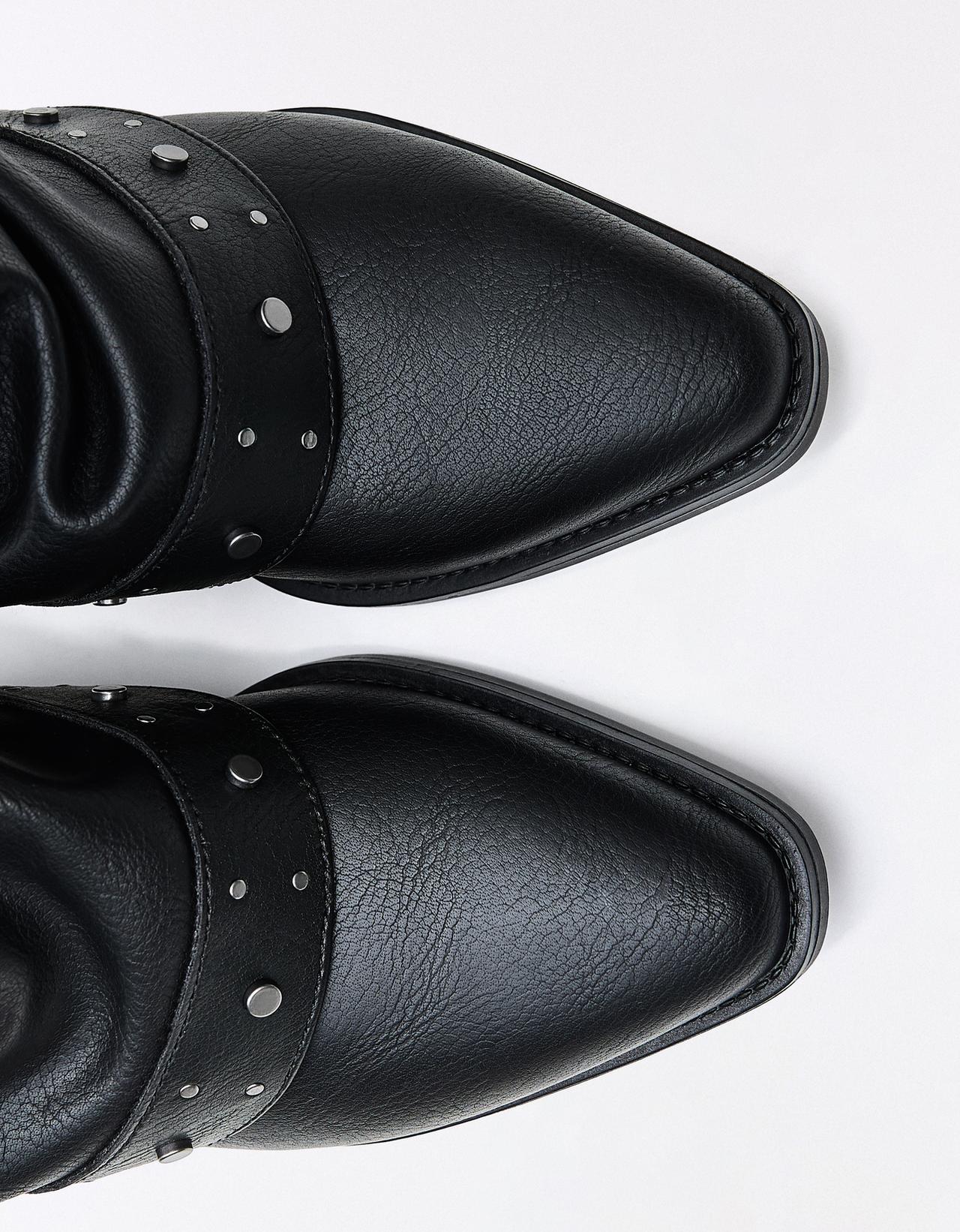 Cowboy trouser boots — BLACK