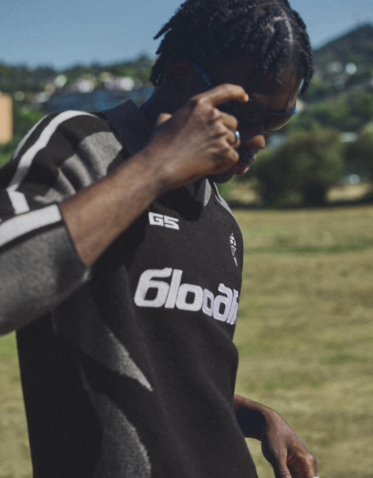 RetroSport polo collar jumper — Black