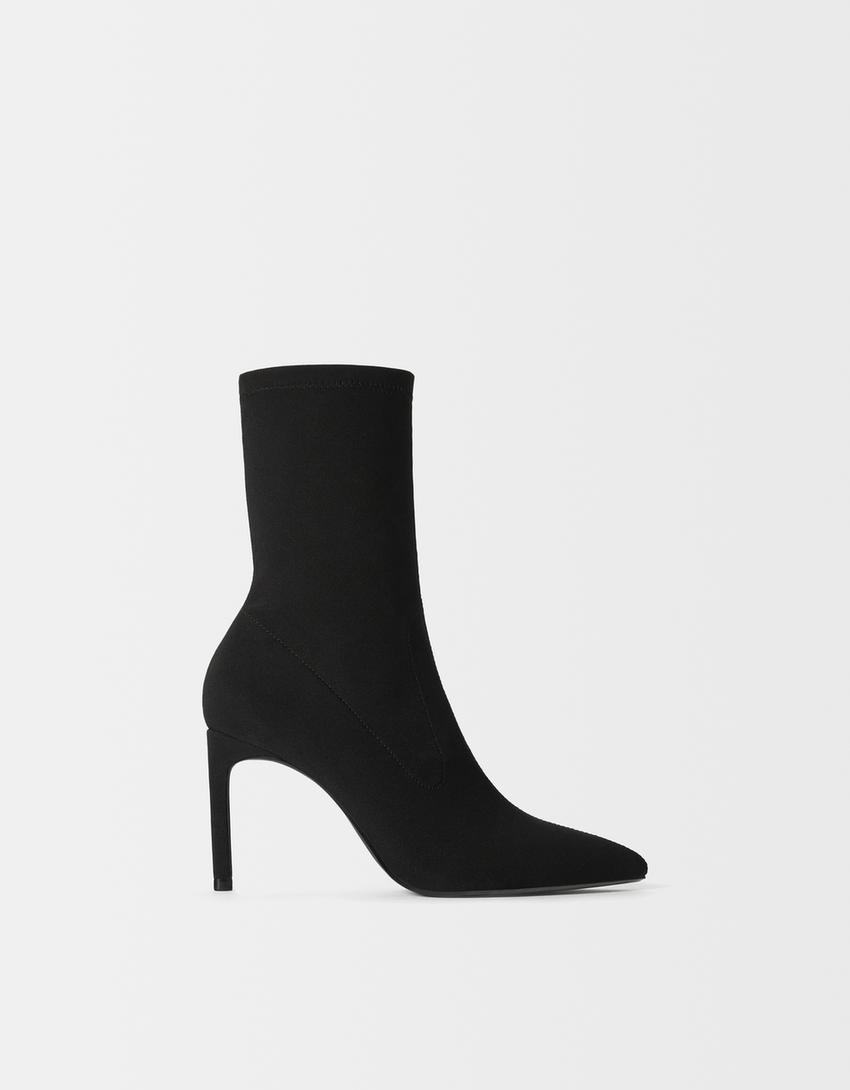 Botine toc mulate-Negru-4