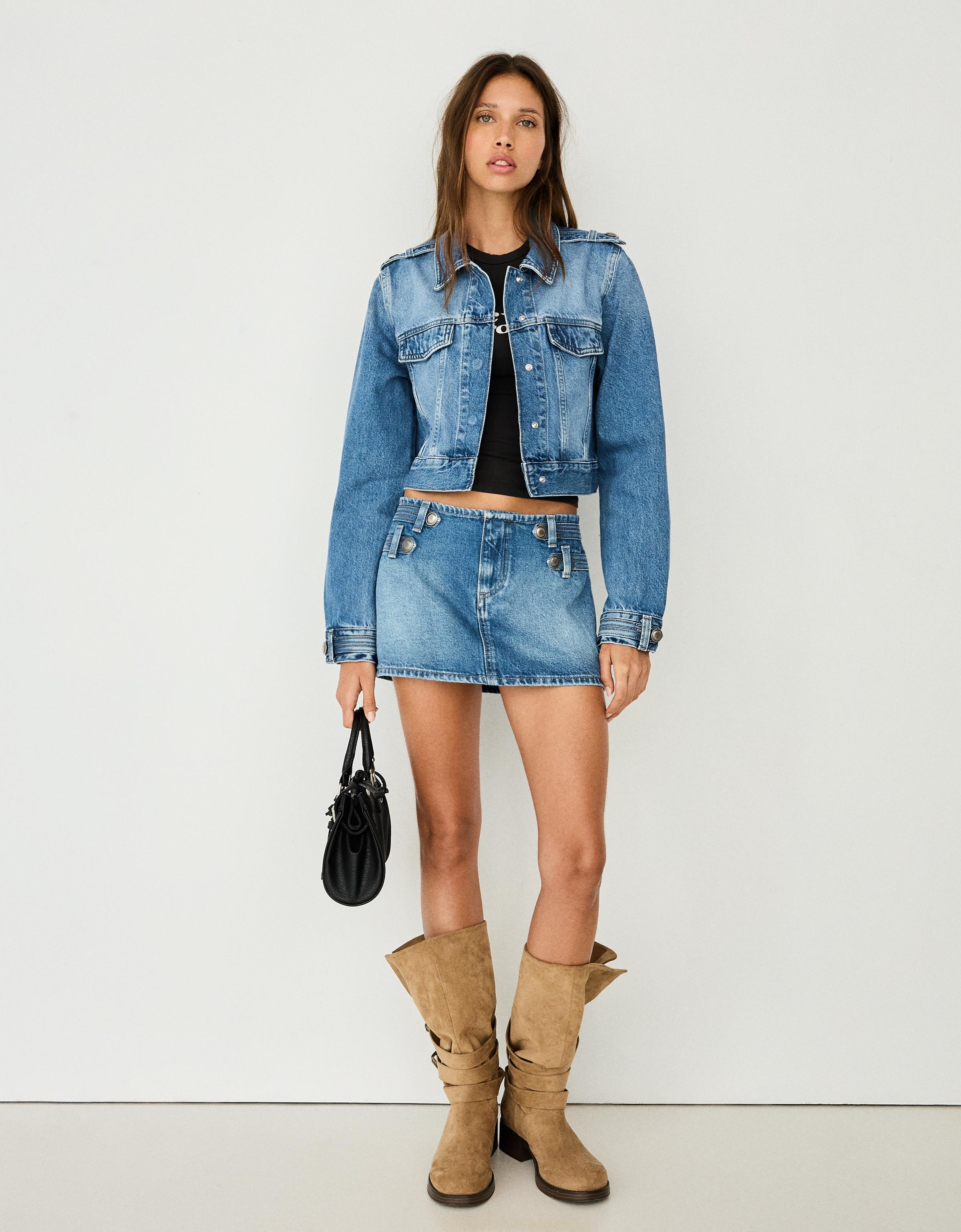 Denim mini skirt — Light blue
