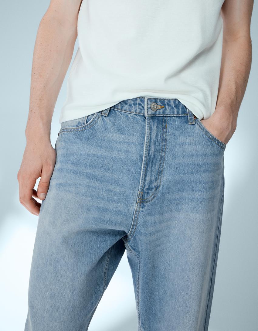 Jeans baggy-Azul lavado