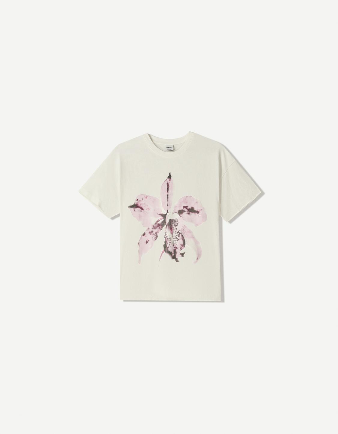 Printed short sleeve oversize T-shirt