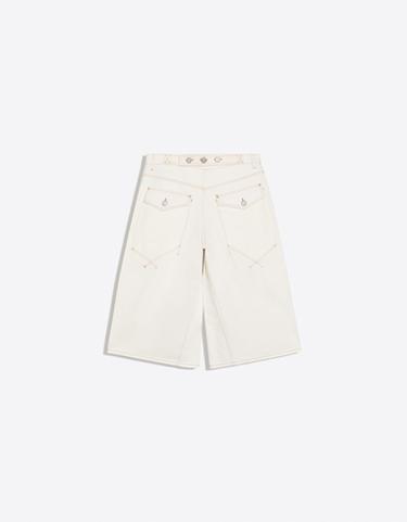 Slouchy denim Bermuda jorts — White 6