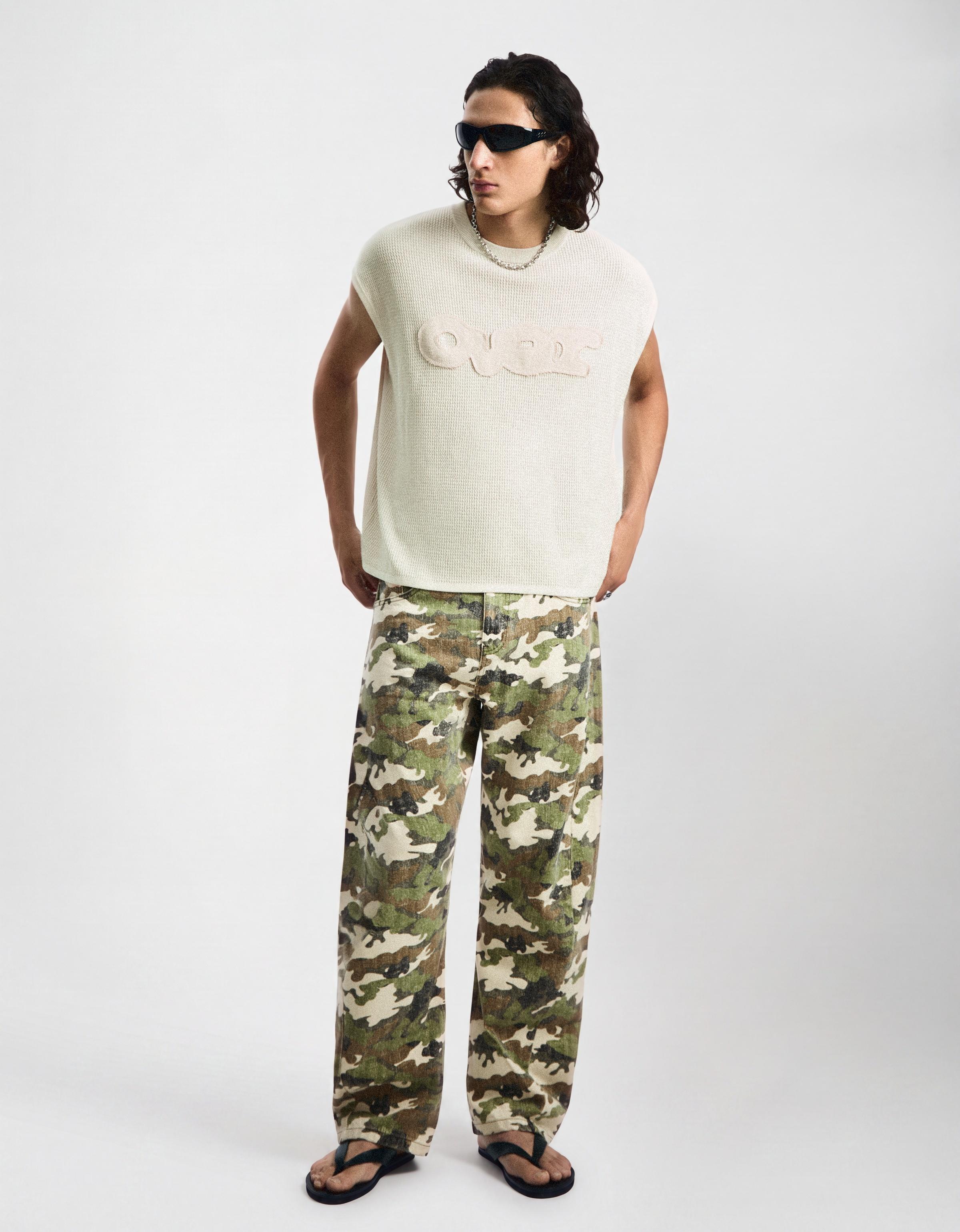 Twisted print jeans — Green
