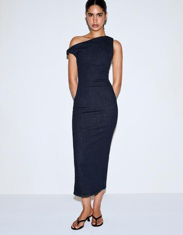 strapless open back dress Sonia Draped One Shoulder Mini Dress