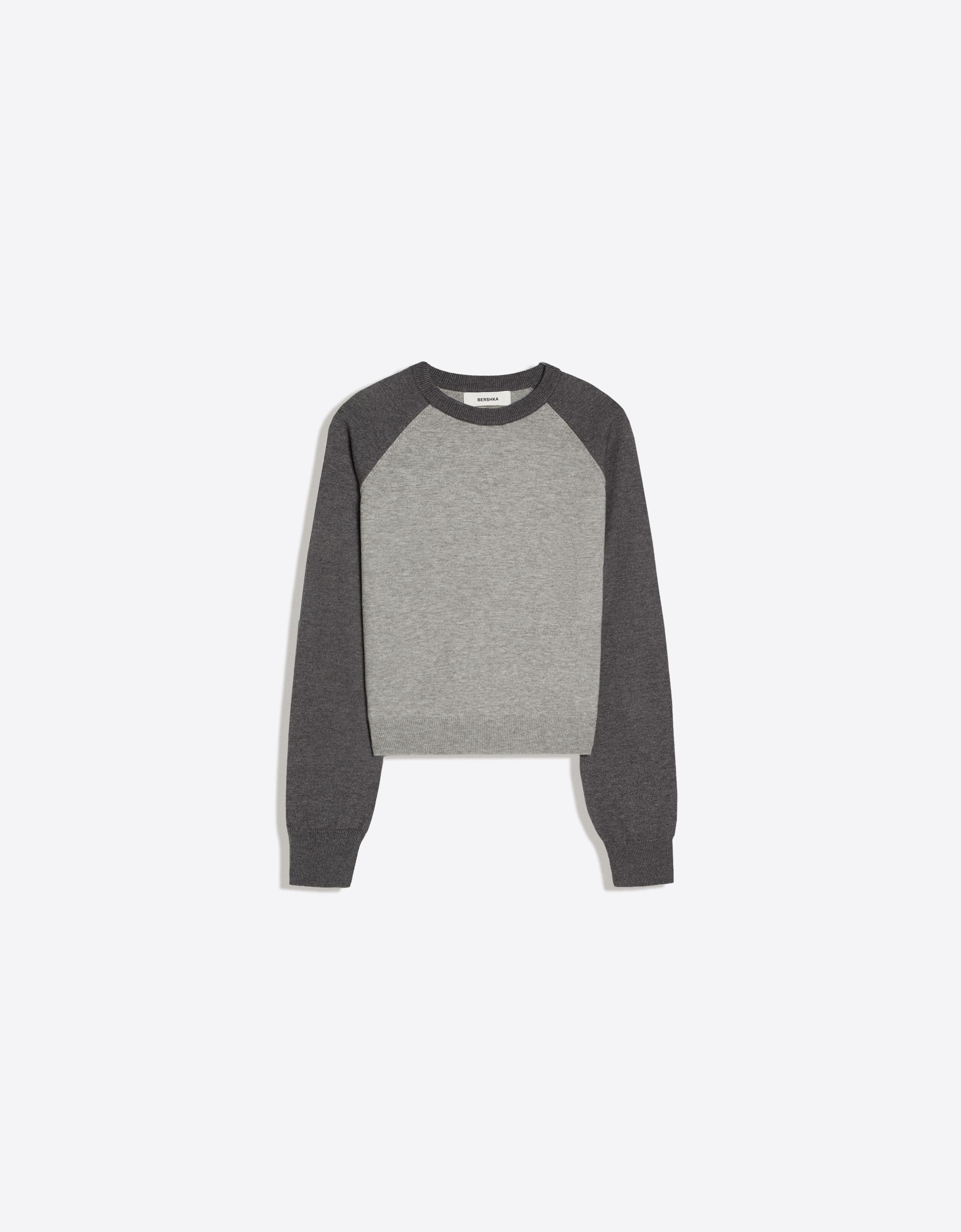 Round neck raglan jumper — Grey