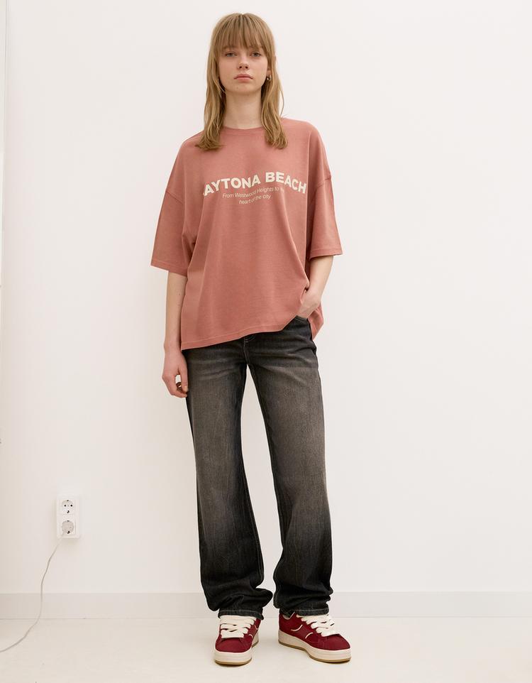 Düşük bel straight fit jean