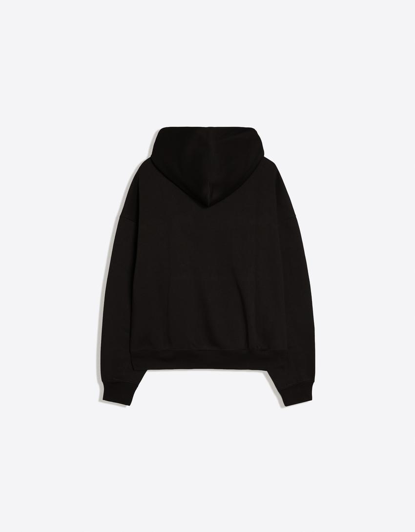 Hoodie mit Kapuze-Schwarz