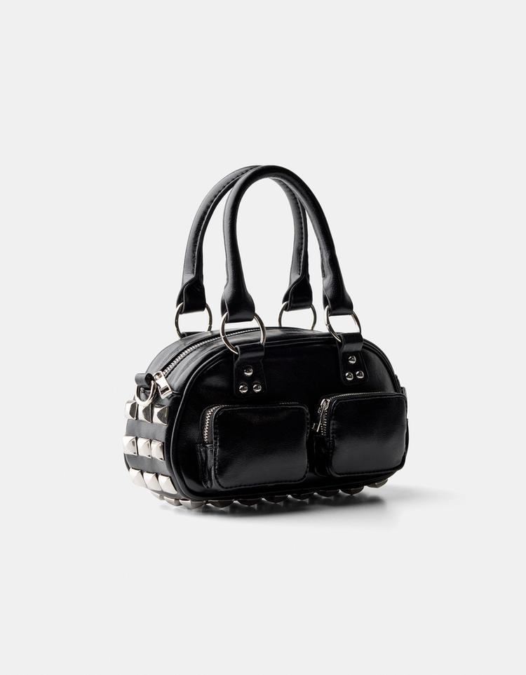 Studded mini bowling bag
