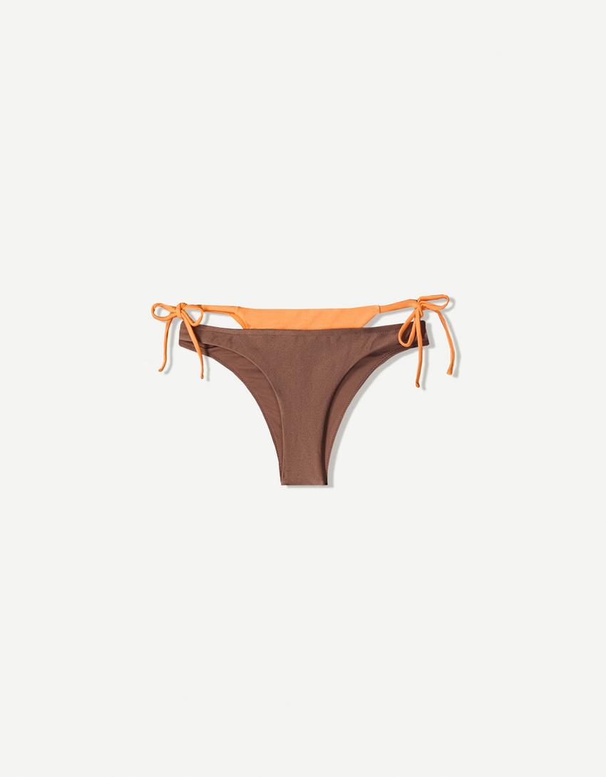 Layered bikini bottoms-Orange-0