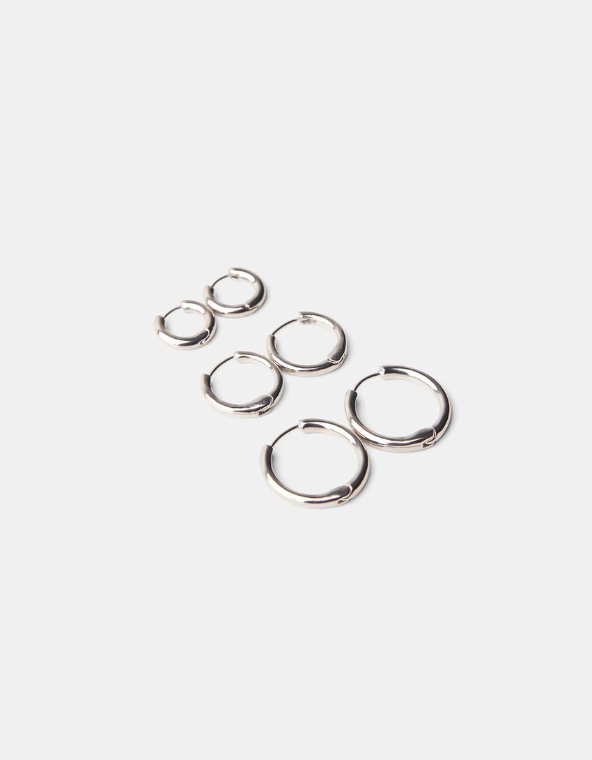 Lot de 6 boucles d'oreilles-Argent-4