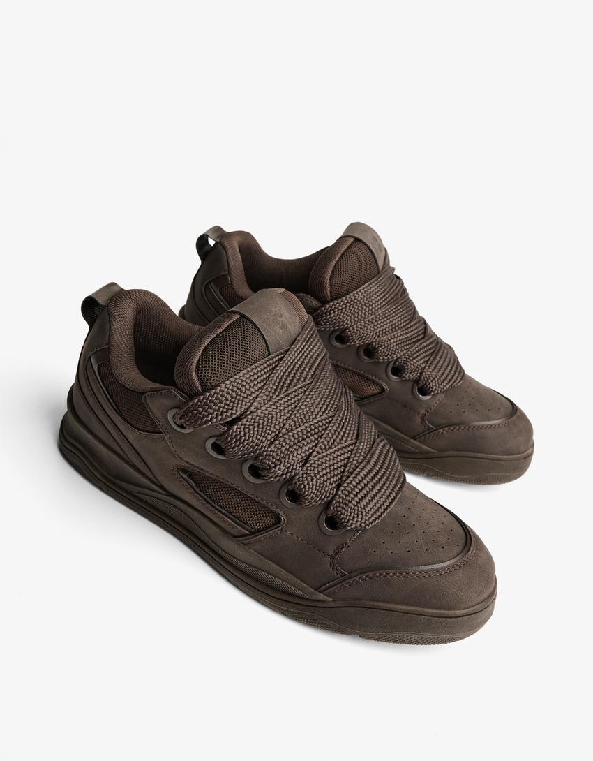 Zapatillas volumen skate-Marrón