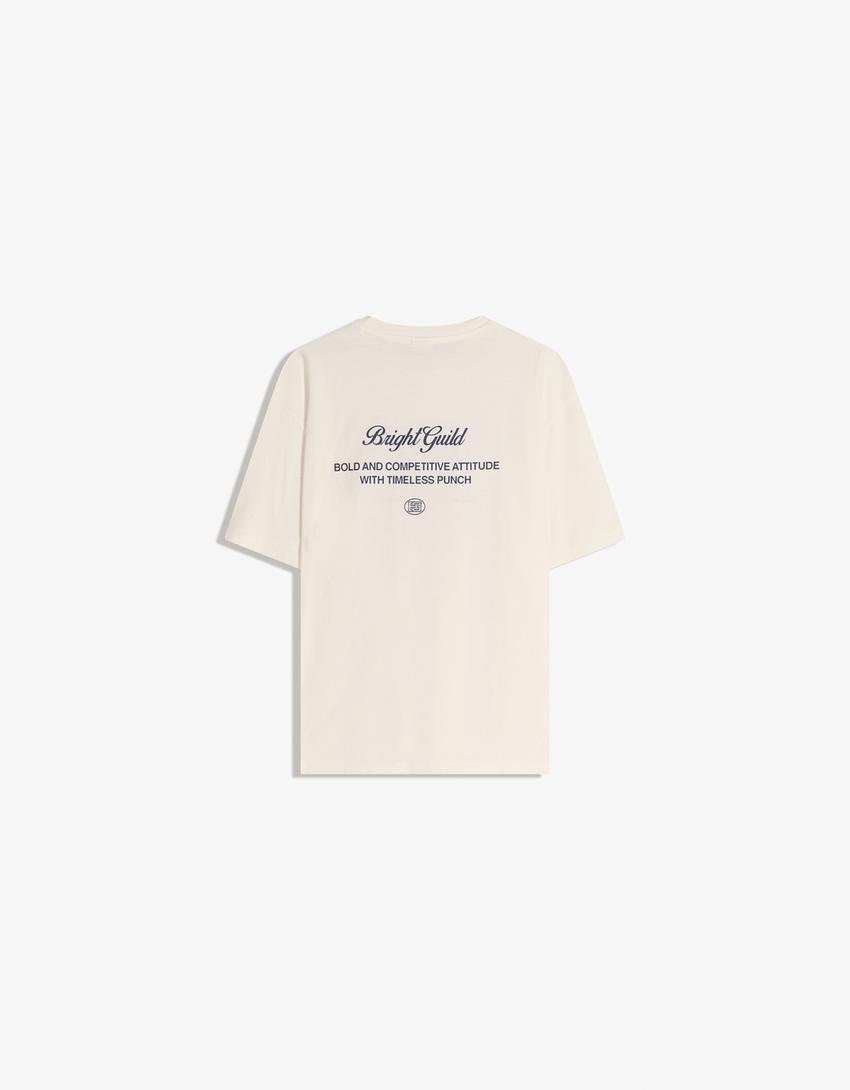 Short sleeve T-shirt with print-Off white