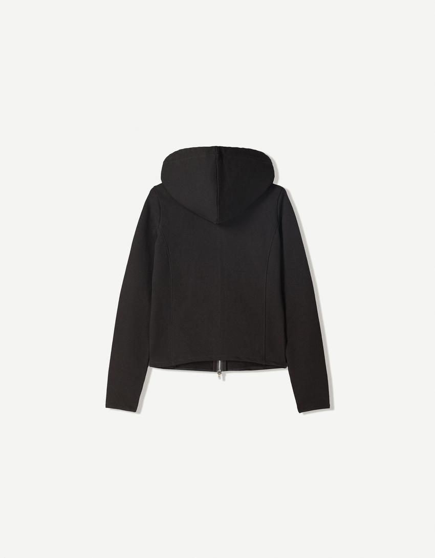 Zip-up hoodie-Black-4