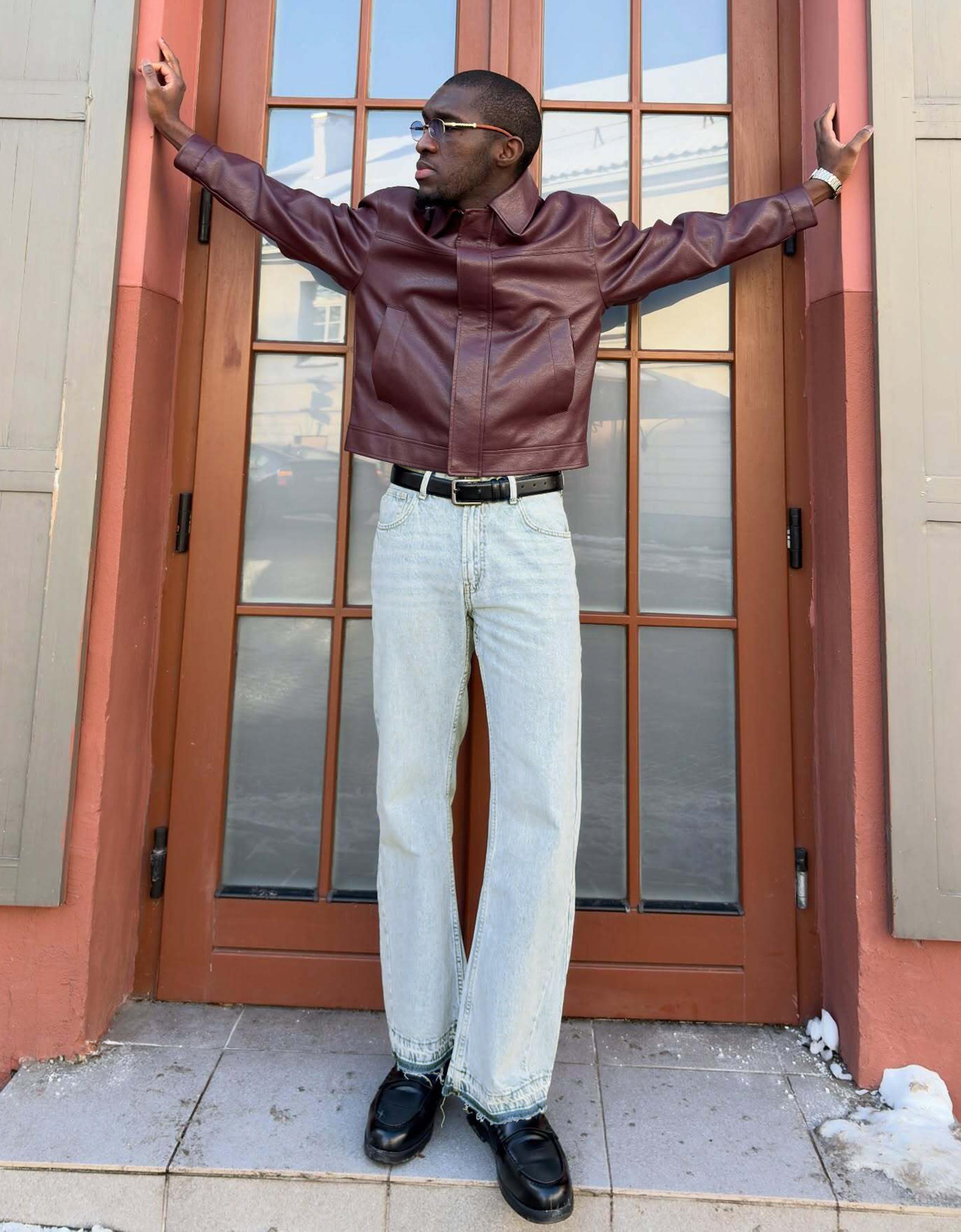 Straight-fit flared jeans — Light blue