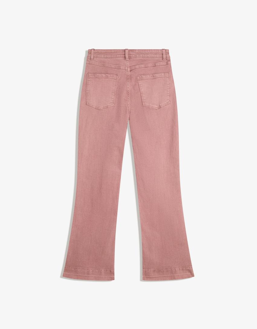 Jeans flare cropped-Rosa-4