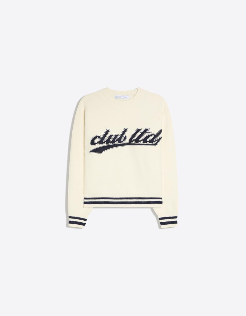 Jersey efecto toalla print-Blanco roto