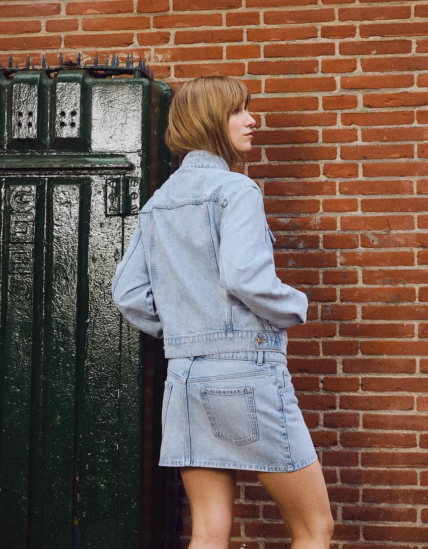 Denim ceket-Açık mavi