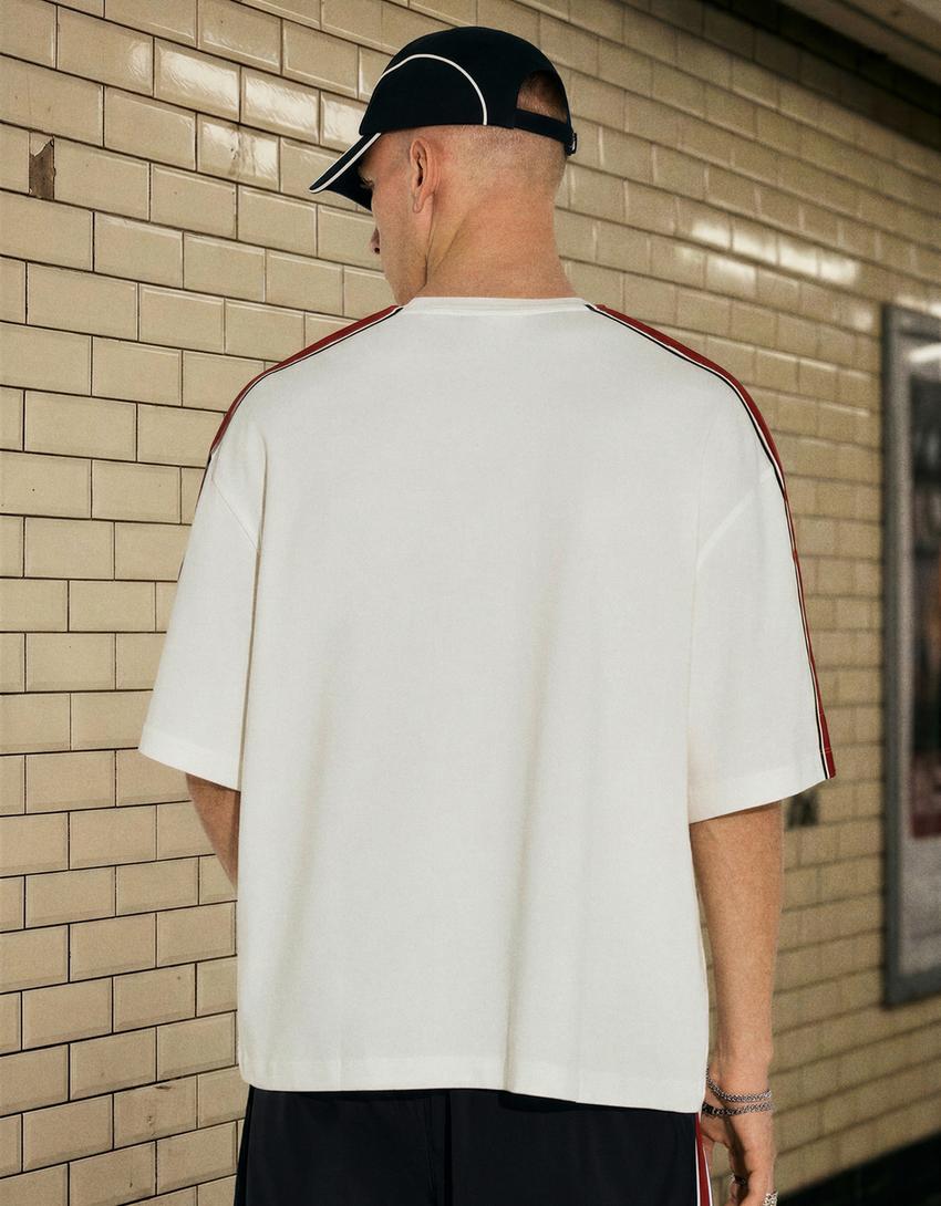 Camiseta boxy fit-Blanco