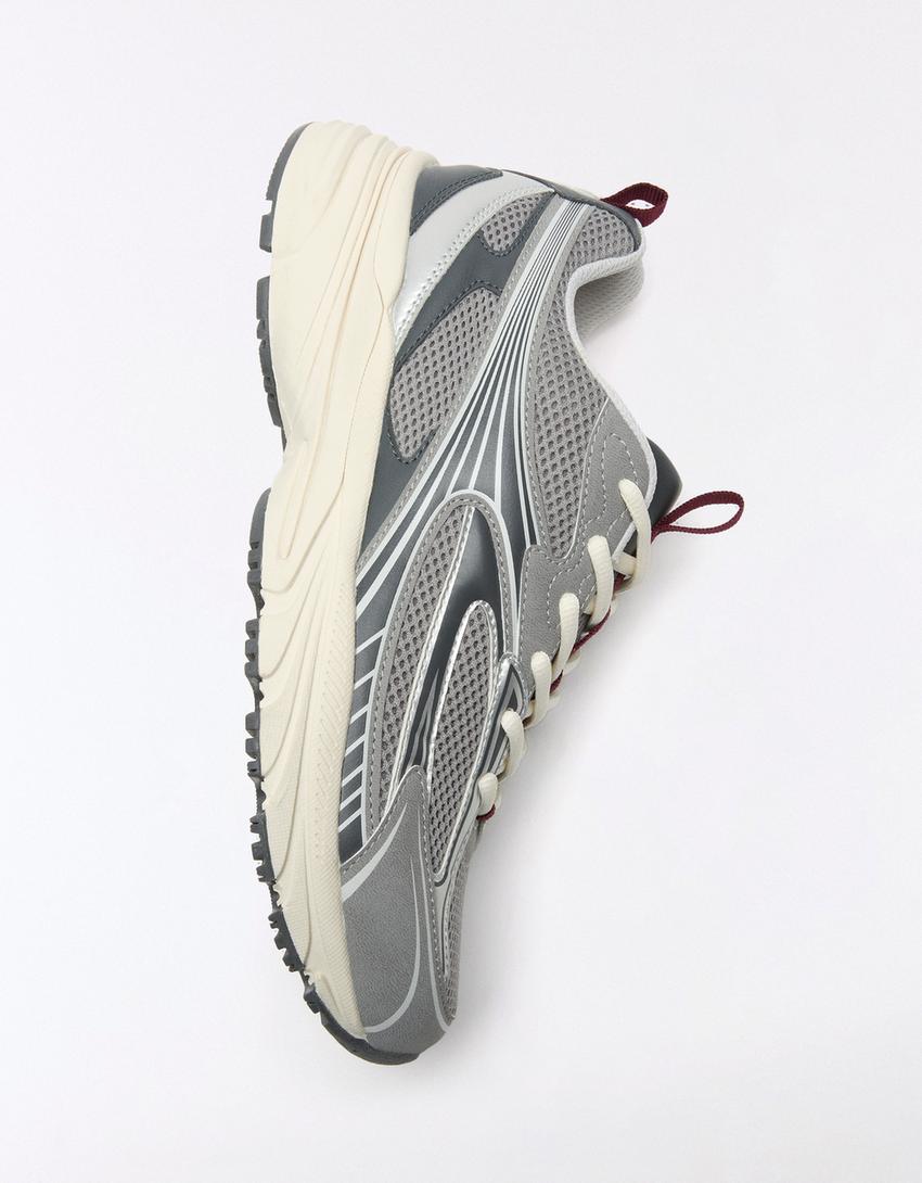 Sneaker mit kombinierter Sohle-Grau