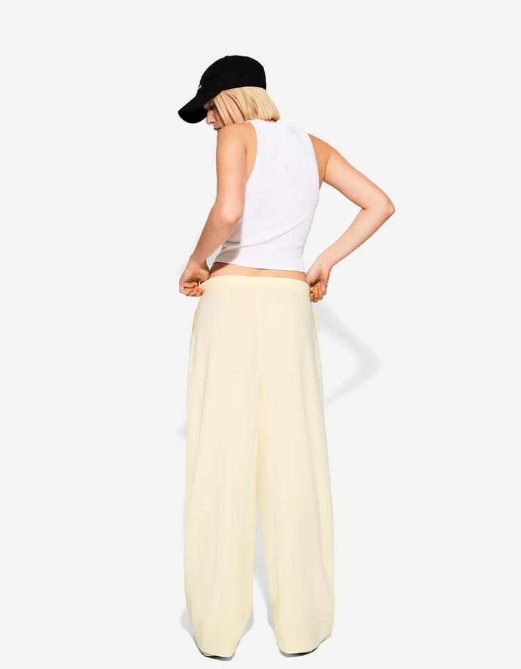 Kruvaze belli, tailored fit pantolon