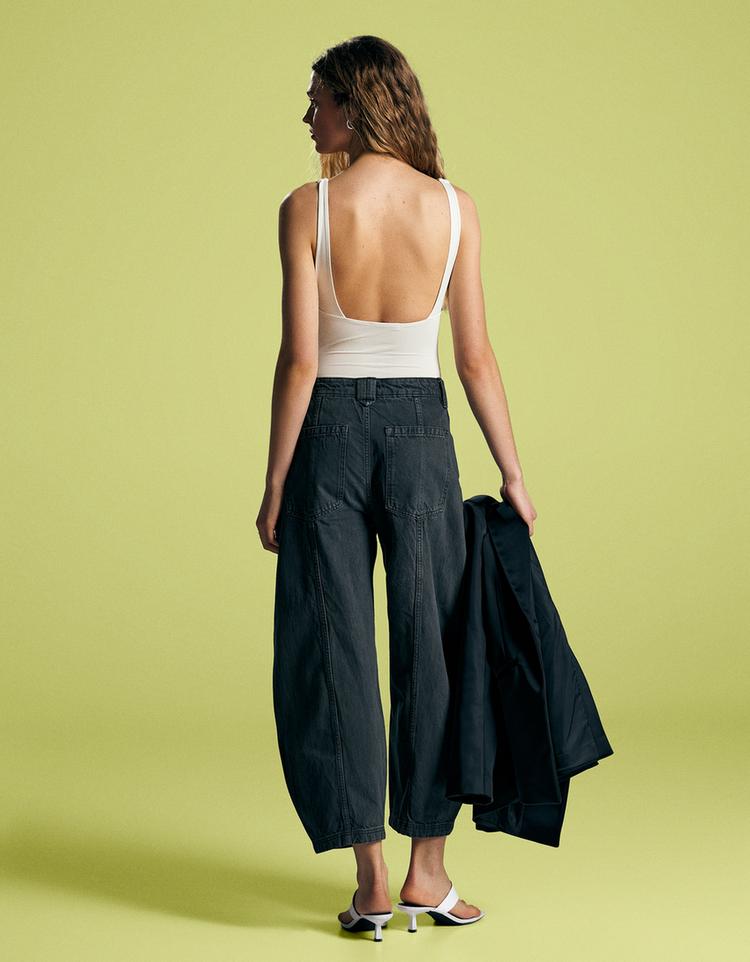 Büzgülü askılı body