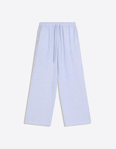 Elasticated waist trousers with linen — Navy 5