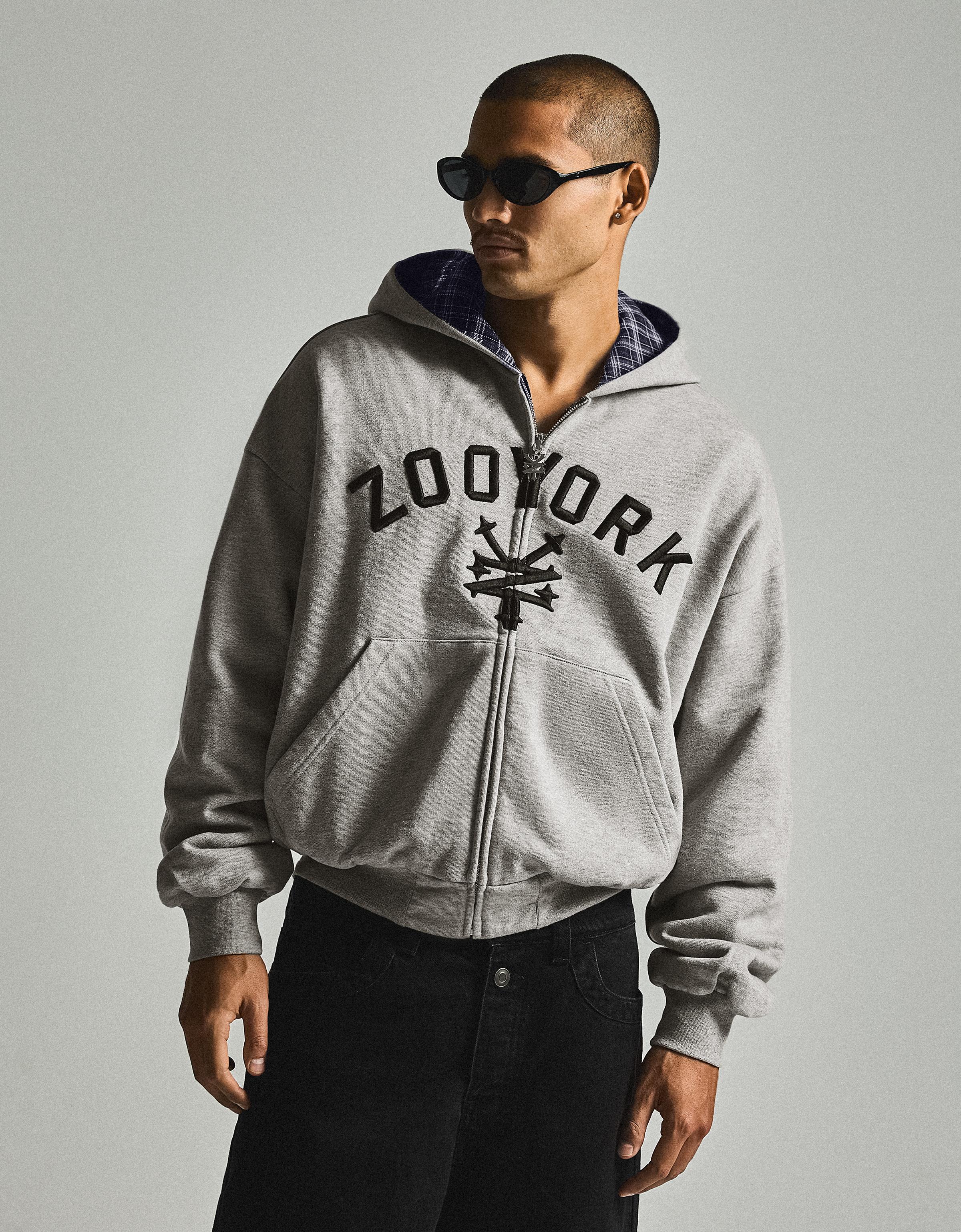 ZOO YORK X BERSHKA reversible hoodie — Grey