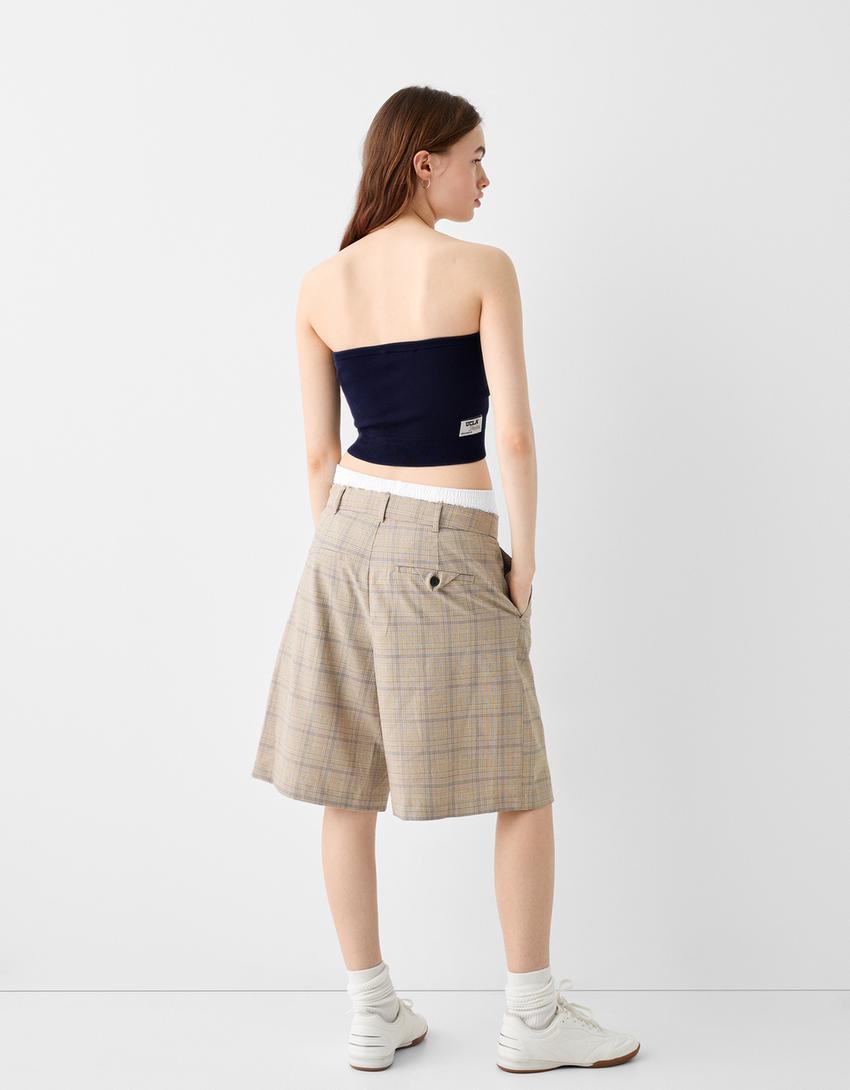 توب شريطي محاكة بطبعة UCLA-أزرق-1