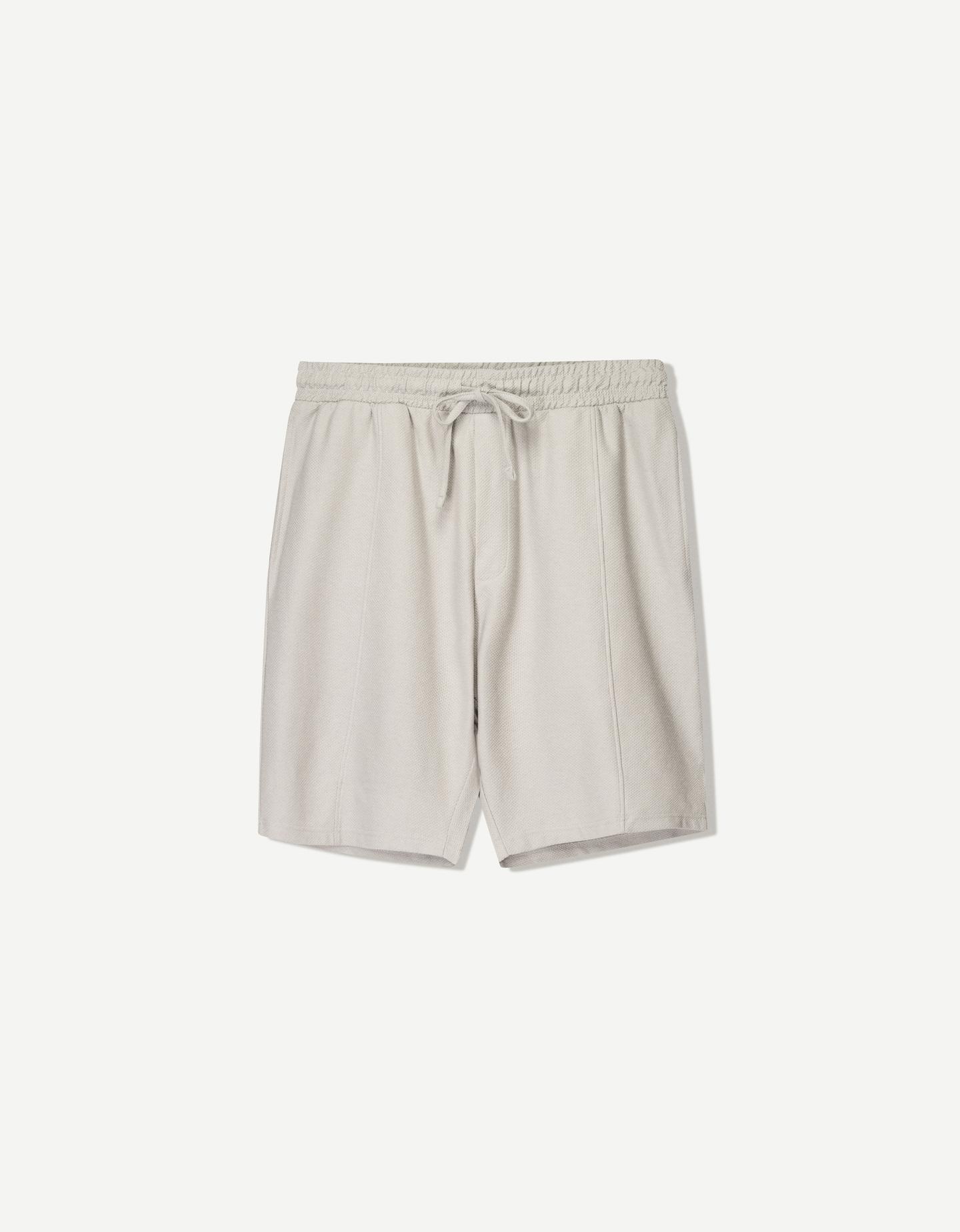 Bershka Bermuda Estructura Hombre S Piedra